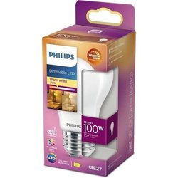 PHILIPS Bombilla LED estándar E27 - Atenuador compatible con vidrio es