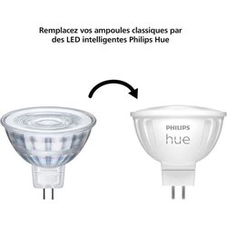 Bombilla conectada - PHILIPS HUE - MR16 - Luz blanca - Compatible con 