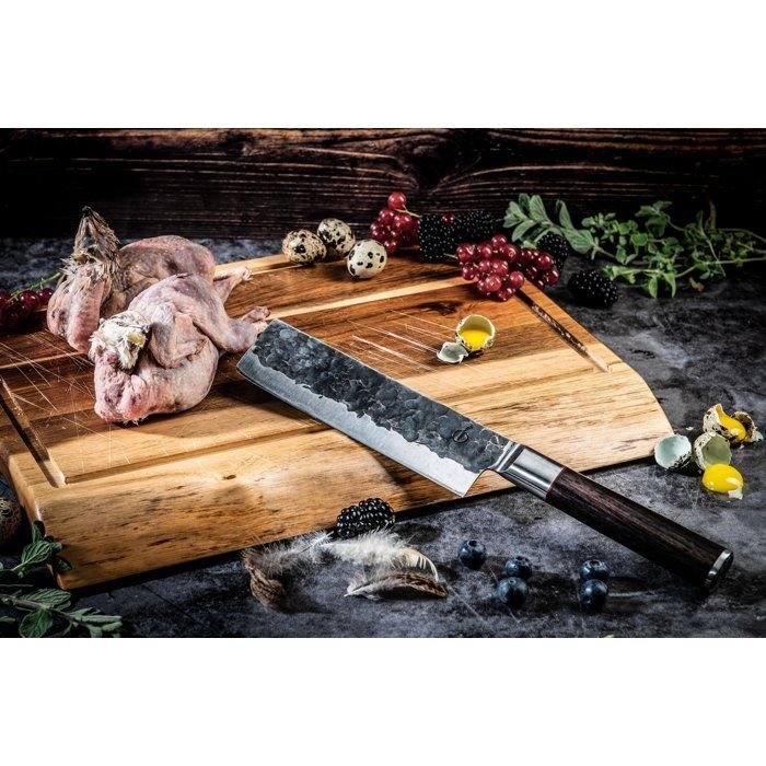 Coltello da cucina - FORGIATO - SEBRA - Acciaio giapponese 440C - Mani