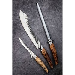 Acciaino - FORGIATO - KATAI - Acciaio VG10 - Manico in radica - L 43,5