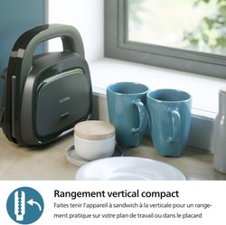 Croque-monsieur machine - PHILIPS - HD2331/90 - 750 W - Triangular pla