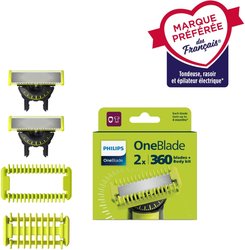 Ersatzklingen - PHILIPS - OneBlade QP624/50 - Edelstahl - 2 Klingen - 