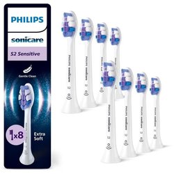 Pack de 8 cabezales de cepillo - PHILIPS - HX6058/87 - S2 blanco