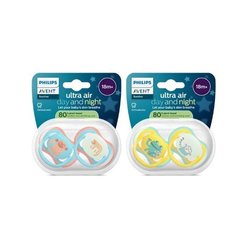 Lot de 4 sucettes Pacifier ultra air - PHILIPS AVENT - SCF087/27 - Jou