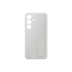 Funda de silicona con correa para Samsung Galaxy S24 FE Gris