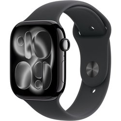 Apple Watch Series 11 GPS - 46 mm - Jet Black aluminium kast - Zwarte 
