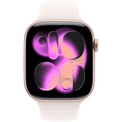 Apple Watch Series 11 GPS - 46 mm - Roségouden aluminium kast - Lichtr