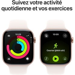 Apple Watch Series 11 GPS - 46 mm - Roségouden aluminium kast - Lichtr