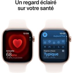 Apple Watch Series 11 GPS - 46 mm - Roségouden aluminium kast - Lichtr
