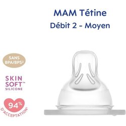 MAM TEAT FLOW 2 MOY- Silic