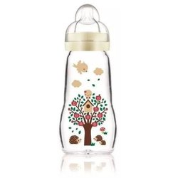 Biberón de vidrio MAM - 260 ml - 0 a 6 meses - Flow Teat 2 - Blanco