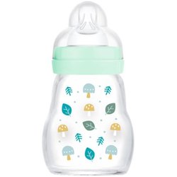 MAM Biberon in Vetro - 170ml - Blu - Tettarella Flow 1