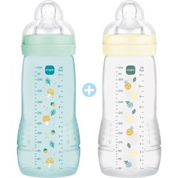 2er-Set Flaschen - MAM BABY - Easy Active - +6 Monate - 330 ml - X Flo