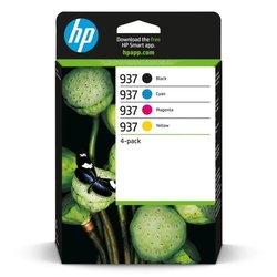 HP 937 Original Tintenpatrone 4er-Pack Schwarz, Cyan, Magenta, Gelb