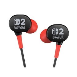 Auriculares con cable - Power A - Nintendo Switch 2 - Negro y rojo