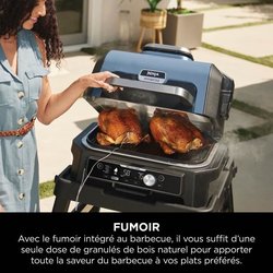 Barbacoa eléctrica con ahumador y termosonda - NINJA - Woodfire Pro Co