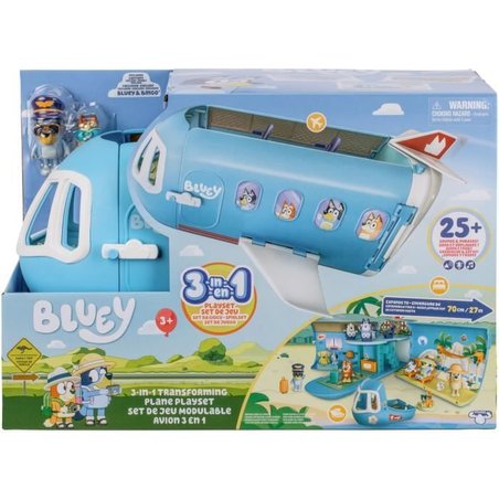 Aereo di Bluey - BLUEY - Set da gioco trasformabile con figurine e acc
