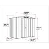 Gartenhaus - Metall - DURAMAX - 2,47 m² - 0,33 mm - Anthrazit - DUECO6