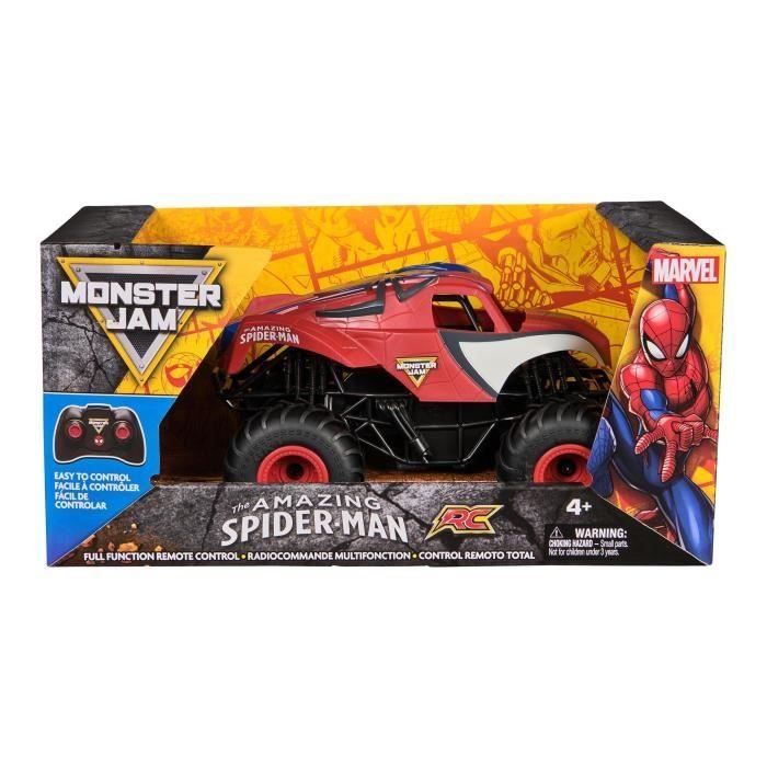 Spider-Man - Vehículo radiocontrolado - 1:24 - Monster Jam