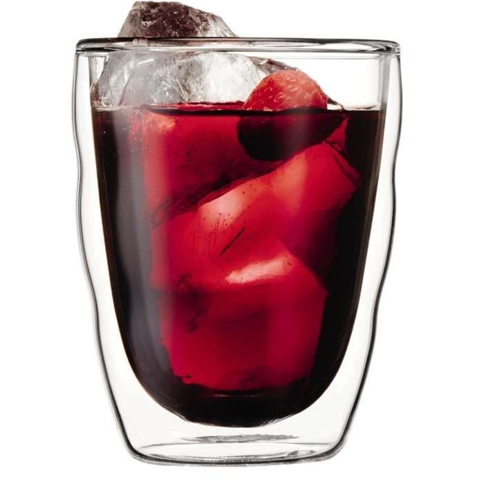 BODUM PILATUS Set 2 double wall glass 0.35 l Transparent