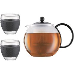 Theepot met pers - BODUM - CHAMBORD SET - 1,0 l met deksel, handvat, k