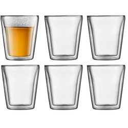 BODUM CANTEEN Set de 6 vasos de doble pared 0.2 l Transparente