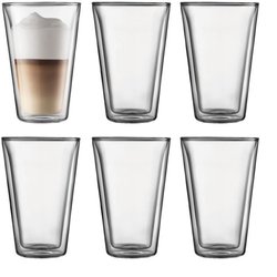 BODUM CANTEEN Set 6 Doppelwandlinsen 0,4 l Transparent