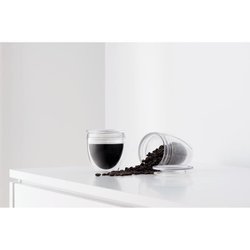 Set 2 gobelets BODUM - Pavina To Go - Double paroi plastique - Couverc