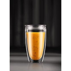 Set 2 tazze BODUM - Pavina To Go - Plastica a doppia parete - Coperchi