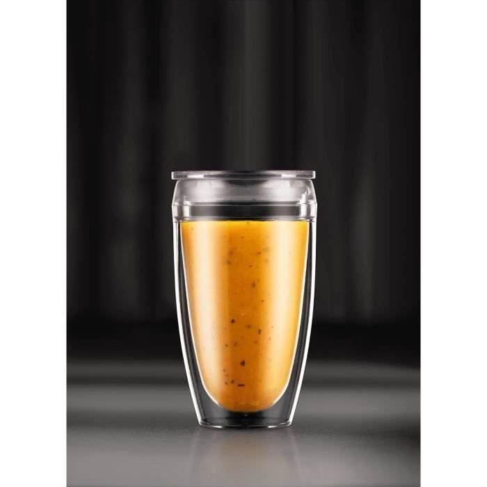 2er-Set BODUM-Becher - Pavina To Go - Doppelwandiger Kunststoff - Luft