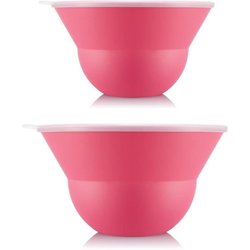 2er-Set Salatschüsseln 3 l und 4,9 l mit Silikondeckel - BODUM - Topee