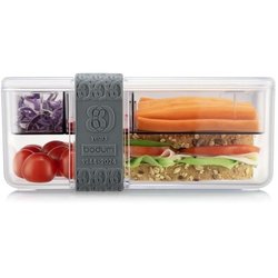 Lunchbox mit Fächern - BODUM - Bistro - Besteck - Grau