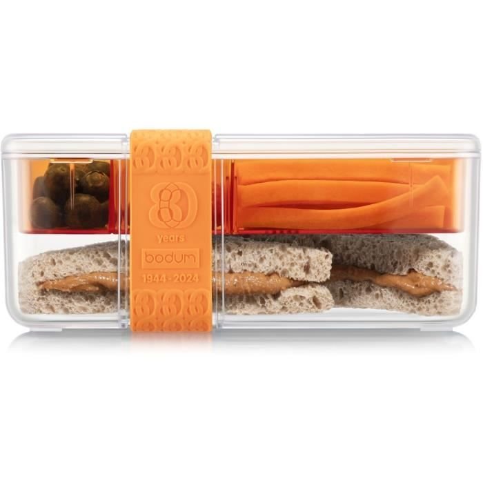 Lunchbox mit Fächern - BODUM - Bistro - Besteck - Orange Flame