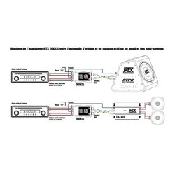 Adaptateur - MTX AUDIO - Câbles HP vers RCA 8V - Sortie Remote