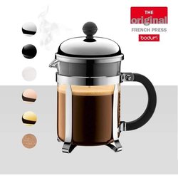 Chambord - Bodum zuiger koffiezetapparaat, 4 kopjes, 0,5 L, roestvrij 