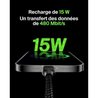 Câble tressé - BELKIN - USB-C vers USB-A - 0,15 m - Noir