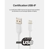 Câble tressé - BELKIN - USB-C vers USB-A - 0,15 m - Blanc