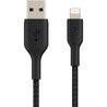 Câble tressé - BELKIN - Lightning vers USB-A - 2 m - Noir