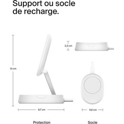 Support de charge magnétique - BELKIN - Qi2 - 15W - Blanc