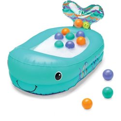 Bañera inflable de ballenas infantino - bolas de juego integradas y té