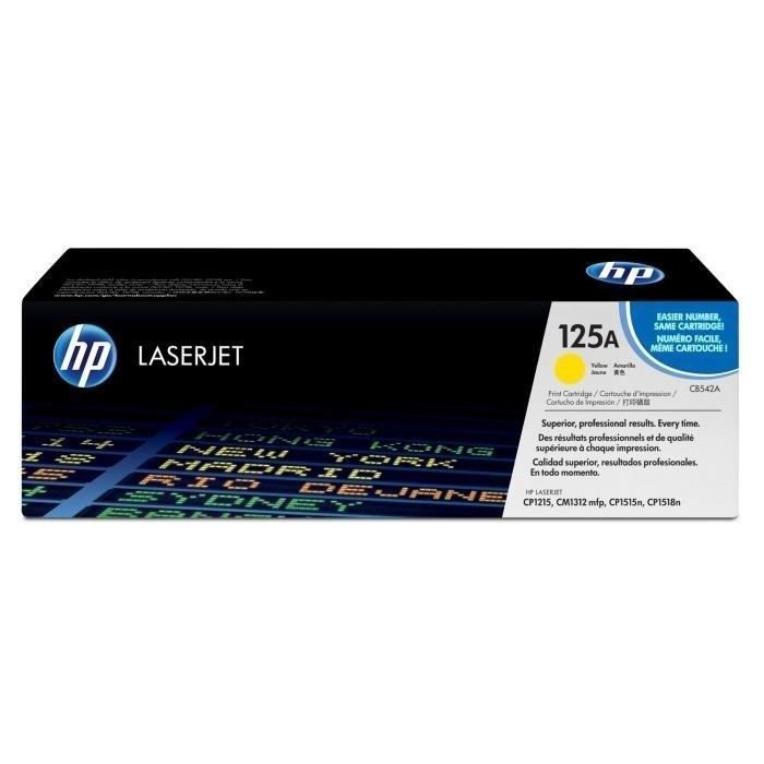 Cartucho de tóner amarillo original HP 125A LaserJet (CB542A) para HP 