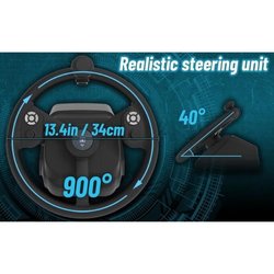 Volante per simulazione agricola - HORI - PC - 340 mm - Rotazione 900°