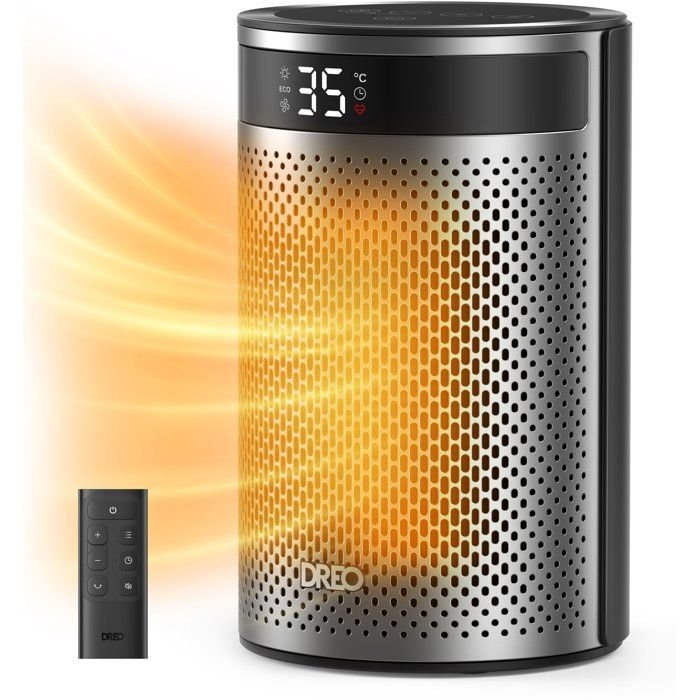 Bijverwarming - Hyperkeramisch - 1500 W - Dreo - Atom 416 - Kolom - Zw