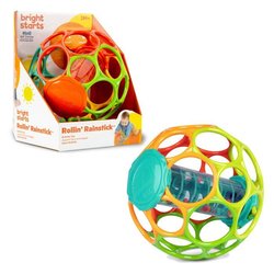 BRIGHT STARS Oball Easy-Grip Rain Stick BPA-vrij babyspeelgoed, rood, 