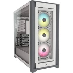 CORSAIR iCUE 5000X RGB PC Case - ATX Mid Tower Tempered Glass - White 