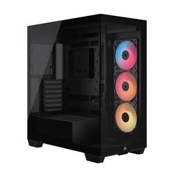 PC-Gehäuse  CORSAIR  3500X RSR ARGB Midi-Tower mit Seitenwand aus ge