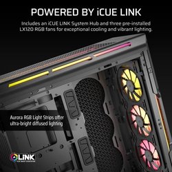 Case per PC - CORSAIR - Serie iCUE LINK 5000T LX RGB - Mid-Tower - Ner