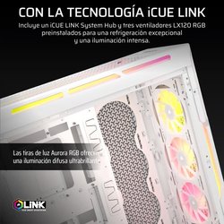Case PC ATX - CORSAIR - 5000T LX RGB - 3 ventole LX120 RGB - Illuminaz