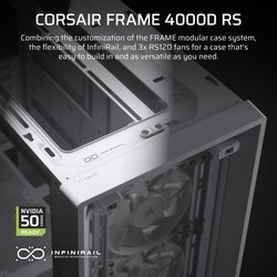PC Case - CORSAIR - FRAME 4000D RS - Mid-Tower - White - CC-9011313-WW