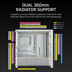 PC Case - CORSAIR - FRAME 4000D RS - Mid-Tower - White - CC-9011313-WW